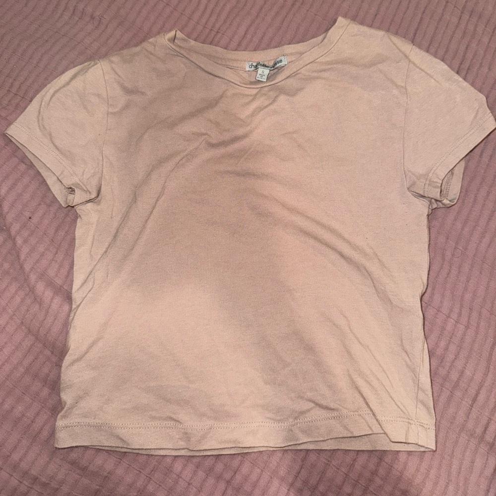 Everyday Cropped Tee in Blush Pink